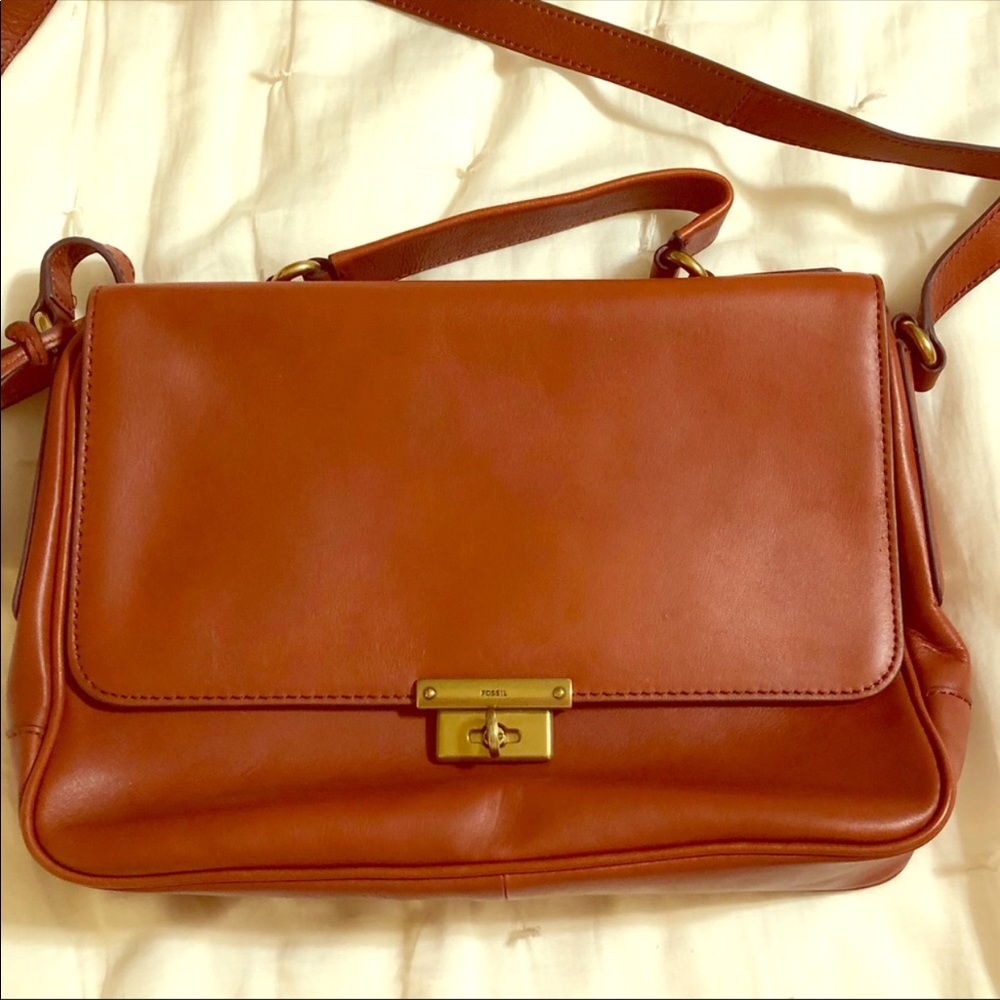 Leather fossil purse crossbody